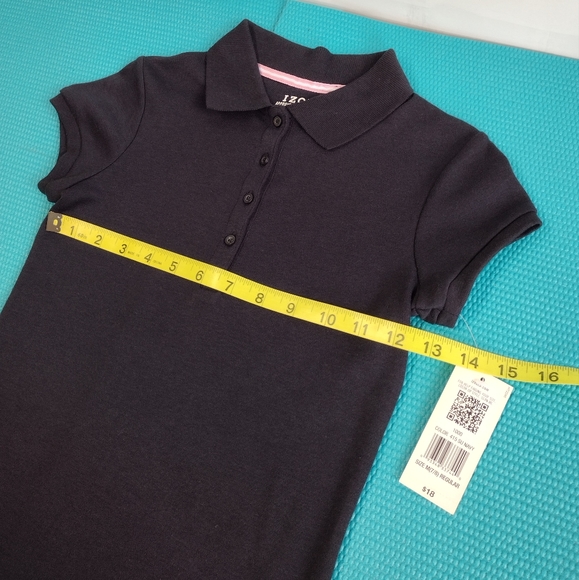 IZOD Set Of Two Girl's School Uniform Navy Polo Shirt M (7/8) Reg - Picture 7 of 7